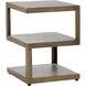 Rubix 23.5 X 18 inch Grey / Antique Brass End Table